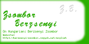 zsombor berzsenyi business card